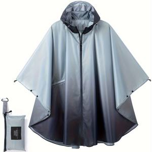 TEMU 여성용 경량 비용초 재킷 - 후드 지퍼 , 포켓, 그라데이션 핑크에서 보라색 디자인, 봄과 가을용 캐주얼 아웃도어 스타일, 재킷