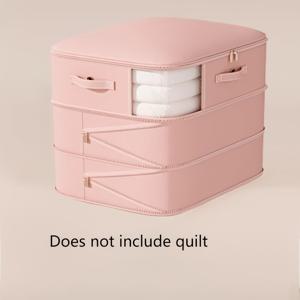 TEMU KEAPLAYEE 대용량 자체 압축 진공 보관 상자, 가정, 여행 및 이사용 - 여러 구획이 있는 공간 절약형 침대 밑 정리함, 옷, 이불 및 여행용품 보호용 세척 가능한 폴리에스터 보관 가방, 옷 정리함 보관, 이불 안감, 튼튼한 손잡이 디자인