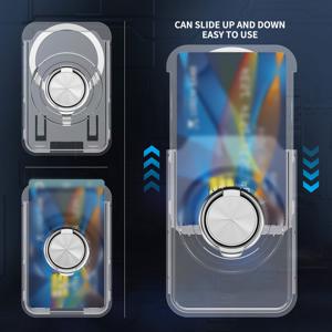 TEMU 아이폰 16/15/14/12 시리즈용 유니버설 자석 지갑 스탠드, 360° 회전 링 스탠드가 있는 업&다운 카드 홀더, 다양한 자석 폰 케이스와 호환되는 고강도 자기 접착 폰 케이스