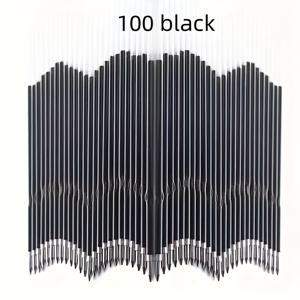 TEMU 100/200개 부드러운 쓰기 가능한 볼펜 리필, 0.7mm 파란색/검은색, 표준 펜 호환 - 사무실 및 선물 포장에 이상적, 미세 팁, 4.21인치 길이, 필수용품