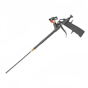 TEMU 1개 블랙 폼 건, 연장 슬림 로드 포함 – 편안한 디자인으로 좁은 공간 청소에 적합, 가벼운 무게 & 쉬운 사용, 내구성 강한 금속 구조, 가정 유지보수 및 에어컨/창문 밀봉용|창문형에어컨