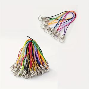 TEMU 52개 컬러풀 더블 링 키체인 액세서리, DIY 듀얼 루프 폰 스트랩 펜던트, 다양한 후크 조합 가능한 짧은 코드 모바일 장식