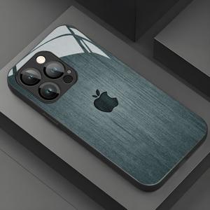 TEMU 아이폰 모델용 연두색 그라데이션 애플 글라스 폰 케이스 (16, 15, 14, 13, 12, 11 포함); 심플하고 창의적인 고급 트렌디 커플 귀여운 스타일리시 보호 커버