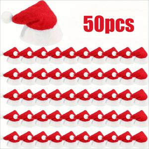 TEMU 50개 크리스마스 파티 용품 - 롤리팝 모자, 60개 미니 캔디 모자 할로윈&크리스마스