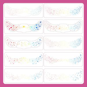 TEMU 10개 혼합 글리터 레이저 주근깨 스티커, 무지개색 하트 & 별 수경용임시바디아트 - 파티/휴일/데일리메이크업 장식에 완벽한 크리스마스/할로윈/음악페스티벌 사용. 축제 바디스티커, 파티 장식품, 하트형 데칼, 오래가는 착용감, 고광택 마감, 코스틱타투, 화장 애호가 및 의상 팬을 위한|타투스티커