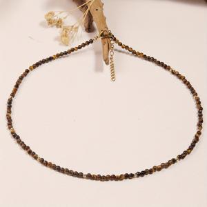 TEMU 1개 여성용 호랑이 눈 목걸이 - 쉐인 천연석 비즈, 일상 및 공식 행사용 핸드스트링 주얼리, 생일·기념일·특별한 날을 위한 고급스러운 선물, 다용도 액세서리, 빈티지 감성, 고품질 비즈, 커피 컬러 팔찌, 여성용 목걸이, 오리지널 천연석 목걸이