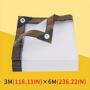 TEMU 헤비 듀티 이중 레이어 4.1mil 단열 타프 - 전천후 고품질 & 경량, 실내/외 사용을 위한 펀칭 방수 & 방설 원단, 발코니, 캠핑, 가구 보호, 실외용 타프, 캠핑 장비