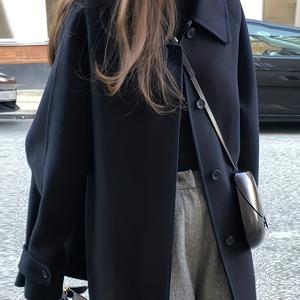 TEMU 여성용 우아한 프렌치 스타일 트위드 재킷 - 노치 라펠 칼라의 구조적인 H라인 실루엣, 긴소매 버튼 앞면 클로저