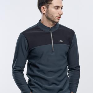 TEMU 남성 겨울 기모 긴팔 집업 티셔츠 가슴배색 팔방미남(SY33LT057M)