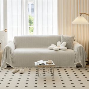 TEMU YYT 1개 모던 플러시 쇼파커버 패드 매트 먼지방지 미끄러움방지 2인용 3인용 쇼파덮개 시트 일체형 카우치 사계절|소파