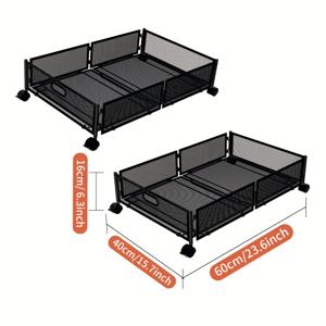 TEMU 1/2개, 접이식 가정용 침대 밑 수납 바구니, 홈 공간 절약 서랍 바구니 롤러 포함, 다기능 장난감 빌딩 블록 파일 롤링 수납 상자, 거실, 침실, 기숙사, 수납 액세서리, 침대 밑 수납에 적합