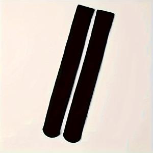 TEMU 여성용 플러스 사이즈 광택 있는 무릎 위 양말, 섹시리티가 없는 가장자리의 허벅지 하이 삭스, 엉킴 방지와 반짝임을 겸비한 다재다능한 패션