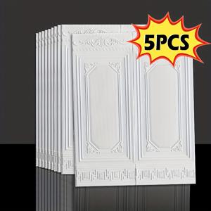 TEMU 5개 5mm 두께 다색 자가 점착 벽지 - 방수, 얼룩 방지, 간편한 떼어내고 붙이는 방식, 매치 패턴, 거실, 복도, 발코니 벽 리모델링에 적합, 벽면용 벽지, 인테리어벽지, 붙이는벽지, 접착벽지, 벽지 시트지, 벽지시트지접착식, 접착식 벽지