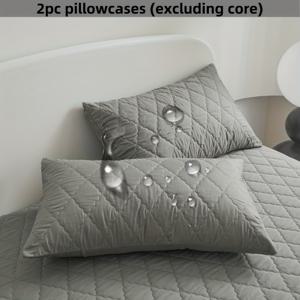 TEMU 2pcs 초음파 단색 베개 커버 4계절 침구 베개 커버 베개 커버는 기계 세탁 가능 및 게스트 룸에 적합합니다