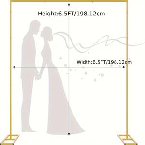 TEMU 6.5ft 핑크 금속 아치 배경 스탠드 - 꽃 상단이 있는 우아한 프레임 없는 디자인 - 결혼식, 생일, 졸업식 및 더 많은 것에 적합 - 파티 장식, 결혼식 장식에 적합한 다용도 풍선 및 꽃 디스플레이 스탠드