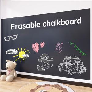 TEMU 1롤 재사용 가능한 자체 접착식 칠판 벽 스티커 - 기하학 패턴 매트 비닐, 지우개 가능 쓰기 & 그리기 표면 홈 오피스 교실 장식용, 5개의 분필 마커 포함, 창의적인 장식, 판타지 테마 데칼, 비닐 표면 데칼, DIY 프로젝트, 전통적 스타일, 내구성 있는 소재, DIY 애호가용