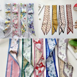 TEMU 13pcs 신형 슬림 롱 리본 한국식 다용도 헤어타이 여성용 고급 패키지 장식 스카프 액세서리, 선물 포장,파티 장식,스타일리시 리본,우아한 디자인,인쇄 원단,내구성 있는 액세서리,다용도 스카프,액세서리 컬렉터,여성 패션|머리띠