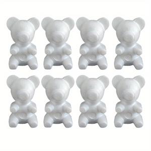 TEMU 8pcs 20cm/7.87inch 폼 로즈 테디 베어 선물용 폴리스티렌 폼 DIY 공예 그림 꽃꽂이 수동 폼 로즈 꽃 곰