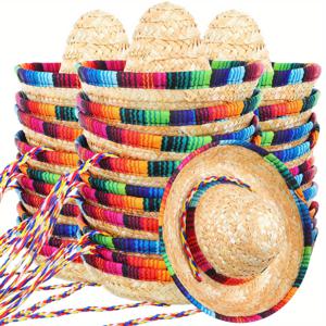 TEMU 애완동물 어린이용 미니 멕시칸 와이드 브림 모자 파티 모자, 멕시코 테마 파티, 카니발, 애완동물 생일, 부활절, 할로윈, 크리스마스 파티 사진 소품, 학교 게임 활동, 어린이 생일 파티, 의류 액세서리 등에 널리 사용됩니다