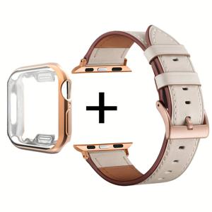TEMU 2개 세트 조합, 충돌 방지 및 스크래치 방지 로즈 골드 TPU 소프트 소재 시계 케이스, 살구색 소프트 스트랩, iWatch se s9 8 7 65 4 3 21 시리즈용, 남녀공용 38mm40mm41mm42mm44mm45mm 시계 스트랩 보호 케이스
