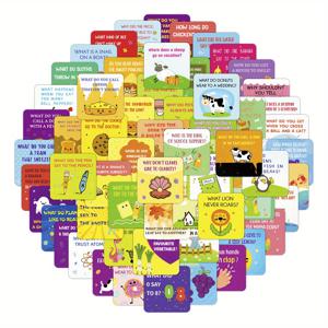 TEMU 60개입 웃긴 도시락 메모 - 귀여운 동물 디자인, 긍정적인 확신, 농담, 파티 미니 엽서가 있는 양면 영감을 주는 & 유머러스한 스티커 메모, 학교, 사무실 또는 선물용, 학용품, 재미있는 디자인, 튼튼한 종이