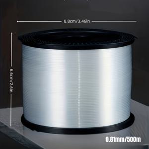 TEMU 500m 고강도 나일론 낚시줄 - 바닷물 및 민물용 두꺼운 모노필라멘트, 보트 낚시, 장식용 할로윈 및 크리스마스 아이템, 보트 낚시 장비, 세련된 스플루 디자인, 내구성 있는 구조