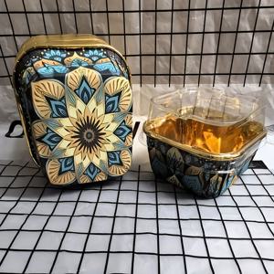 TEMU 선택 가능한 뚜껑이 있는 50개 정사각형 컵케이크 라이너 - 내열성, 광택 마감 머핀 컵, 파티, 결혼식, 생일 및 휴일용