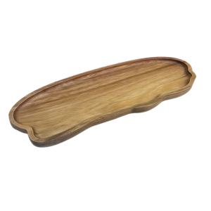 TEMU 1개 우아한 자연스러운 갈색 & 황금-노란색 나무 디너 플레이트 - 불규칙한 가장자리 러스틱 서빙 트레이, 장식용 샐러드 플레이트, 커피 테이블 베이스, 팜하우스 테이블 장식, 휴일 생일 파티 장식, 내구성 있고 쉽게 청소할 수 있는 나무 트레이, 조립 필요 없음, 매끄러운 구형 가장자리, 음식 또는 장식 서빙 및 전시에 이상적