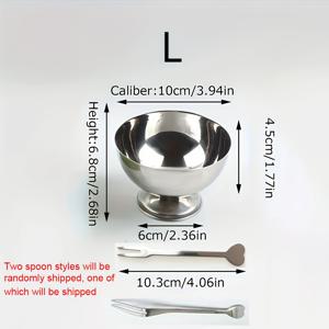 TEMU 스테인리스 스틸 디저트 컵 - 다용도 & 과일 샐러드 그릇, 파티 및 가정용 스낵 서빙 플레이트