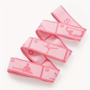 TEMU 다용도 저항 밴드 훈련 벨트 - 포터블 요가 보조자로 유연성과 근육 강화에 도움을 주는 휴대용 운동 도구 - 초보자, 운동, 댄스, , 홈 체육관 및 여행에 적합, 니트론 재질, 파란색/보라색/핑크 색상