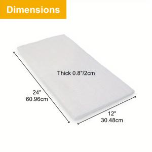 TEMU 고온 내열 세라믹 섬유 블랭킷 - 두께 0.8인치 X 12인치 X 24인치(2cm X 30cm X 60cm), 오븐, 가마 및 대장간용 단열재