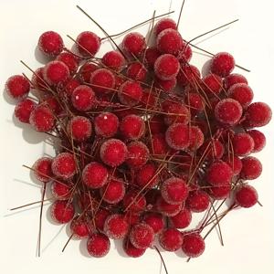 TEMU 1개 약 100개 인공 베리 줄기 - 크리스마스 장식용 플라스틱 베리, 크리스마스 화환 DIY, 선물 상자 액세서리, 크리스마스 트리 액세서리, 테이블 장식, 웨딩 파티 장식, 크리스마스 장식에 적합