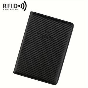 TEMU RFID 차단 여권 지갑 - 다기능 여행 여권 보관함, 다중 카드 슬롯, PU 소재, 끈 잠금, 폴리에스터 안감 - 외출을 위한 안전하고 편리한 문서 정리함