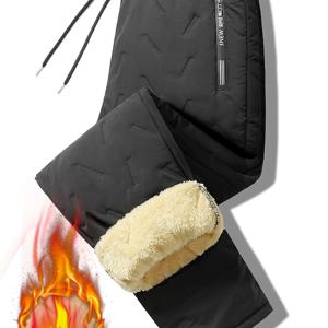 TEMU 1개 여성용 보온 겨울 바지 - 체육관, 러닝, 일상복용 스트레치 없는 원단의 드로스트링 허리, 사이드 포켓이 있는 레그 디자인 - 가을/겨울 여성용 바지 (캐주얼 & 정장 스타일), 내구성 있는 아웃도어 웨어, 러닝 타이츠, 클래식 스타일, 따뜻한 안감, 피트니스 애호가를 위한 겨울 옷, 플리스 안감 바지