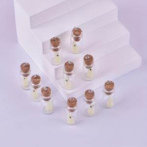TEMU 10개 할로윈 야광 유리병 장식품 - 투명 DIY 액세서리, 귀걸이·목걸이·팔찌 만들기용, 파티 데코, 할로윈 소품, 빛나는 효과, 공예 애호가를 위한 으스스한 아이템
