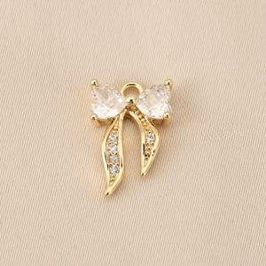 TEMU 6개 빈티지 로맨틱 지르코니아 펜던트 매력, DIY 주얼리 만들기 용품, 구리 나비 매듭 펜던트 목걸이 귀걸이, 예술 공예 및 봉제 액세서리