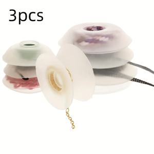 TEMU 3-팩 뜨개질 및 크로셰용 실 보빈 – 엉킴 방지 실 거치대, 부드러운 케이블 정리, 비드 스풀, 수공예 코드 관리, 체인 와인딩 – 쥬얼리 만들기 및 레이스 DIY 짜기 도구