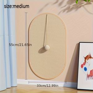 TEMU 시잘 로프 고양이 스크래칭 패드 - 스크래치 방지 매트 & 벽걸이 장난감 고양이, 소파 & 가구 보호