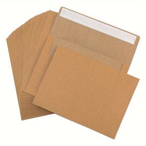 TEMU 100개 A6 초대장 봉투, 갈색 크래프트 봉투, 초대장용 4x6 사진 봉투, 결혼식, 베이비 샤워, 사진, 엽서, 인사말 카드, 우편용 자체 봉투