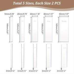 TEMU 5개 세트 마크라메 스페이서 도구 세트 - 4가지 크기의 튼튼한 아크릴 레이스 분리기 가이드, 벽걸이 및 가방에 완벽