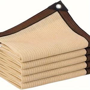 TEMU 내구성이 뛰어난 노란색 그늘망, 정원 그늘 천, 식물 차양 천, 정원, 닭장, 헛간, 개집에 사용할 수 있는 시원한 캐노피 그늘망, 다양한 크기로 제공됩니다.