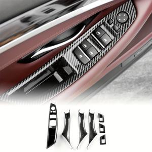 TEMU BMW 5 시리즈 F10 F11 520i 520D 523i 528i 2010-2017용 FDAIUN 카본 파이버 ABS 장식 도어 핸들 커버|방문손잡이