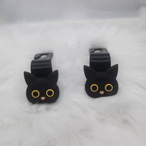 TEMU 2개 3D 카툰 고양이 자동차 시트 헤드레스트 후크 행거 - ABS 내구성, 핸드백, 지갑, 코트용 다색 옵션 (핑크, 블루, 그린, 옐로우) - 범용 차량 정리함, 귀여운 카 액세서리, 가방 정리, 튼튼한 구조