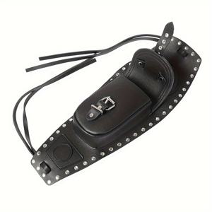 TEMU 모터사이클 프론트 탱크 스토리지 백, 리벳 디자인, 패널 패드, 펜더 백, 스포츠스터 XL883 XL1200 1100 1000 호환