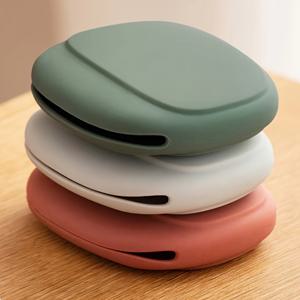 TEMU 3-팩 실리콘 케이블 정리 파우치, 휴대용 여행 코드 보관 가방, 남녀 공용, 다색상(빨강, 회색, 녹색), 경량, 액세서리 목걸이 홀더, 무지 디자인