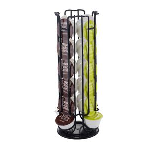 TEMU 대용량 커피 캡슐 보관 선반 1개, 회전 가능한 디자인으로 돌체 구스토 캡슐 24개를 수납 가능, 캡슐 및 포드용 방수 금속 와이어 바구니 - 사무실, 바, 레스토랑 장식에 완벽함 - 커피 애호가를 위한 훌륭한 선물