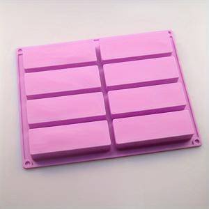 TEMU 그라놀라 바, 초콜릿 & 에너지 바용 8구 실리콘 몰드 - 피스타치오 크림, 버터, 브라우니, 치즈케이크 등을 위한 다용도 DIY 베이킹 도구