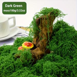 TEMU 1개 100g 인조 이끼 잔디 - 크리스마스, 발렌타인데이, 할로윈, 추수감사절, 분재 & 미니 조경 장식용 사실적인 녹색 인조 이끼, 실내/실외 걸이용, 축제 분위기의 홈 & 가든 장식, 정원용 인조 이끼