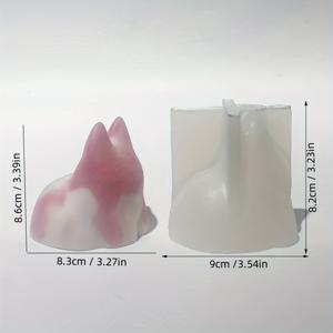 TEMU 3D 만화 고양이 실리콘 몰드 - 캔들, 비누, 레진 공예용 DIY 홈 데코 장식 만들기 키트