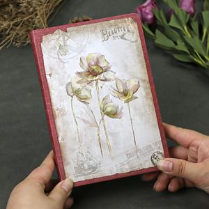 TEMU 식물 예술이 있는 빈티지 A5 하드커버 저널 - 매트지 130페이지, 여행 계획, 일일 일정, 사무실 및 공부 필수품에 완벽, 라벤더, 꽃 및 해양 디자인, 글쓰기 및 창의적 표현에 이상적, 여행 저널링 | 빈티지 노트북 | 장식 커버, 여행 저널 노트북